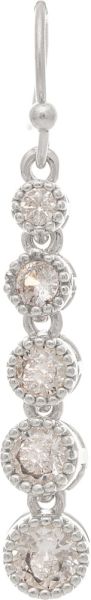 Silver Clear Crystal Drops Earring