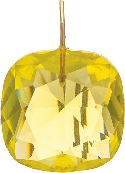 Golden Yellow Faceted Gem Drop Earrings
