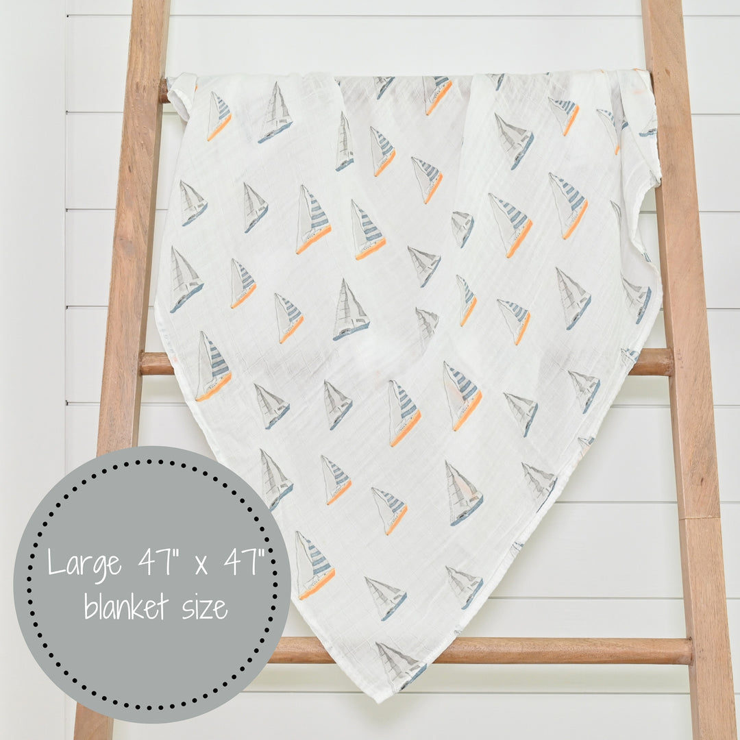 SAILING AWAY MUSLIN SWADDLE BLANKET