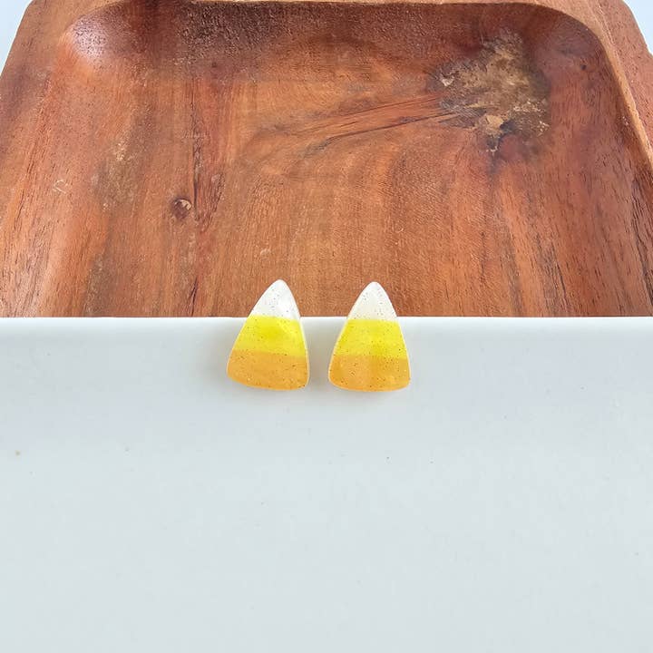 CANDY CORN POST EARRINGS
