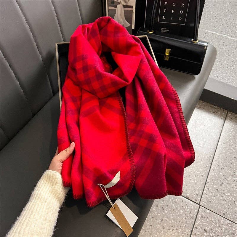 RED PLAID PERFECTION SCARF