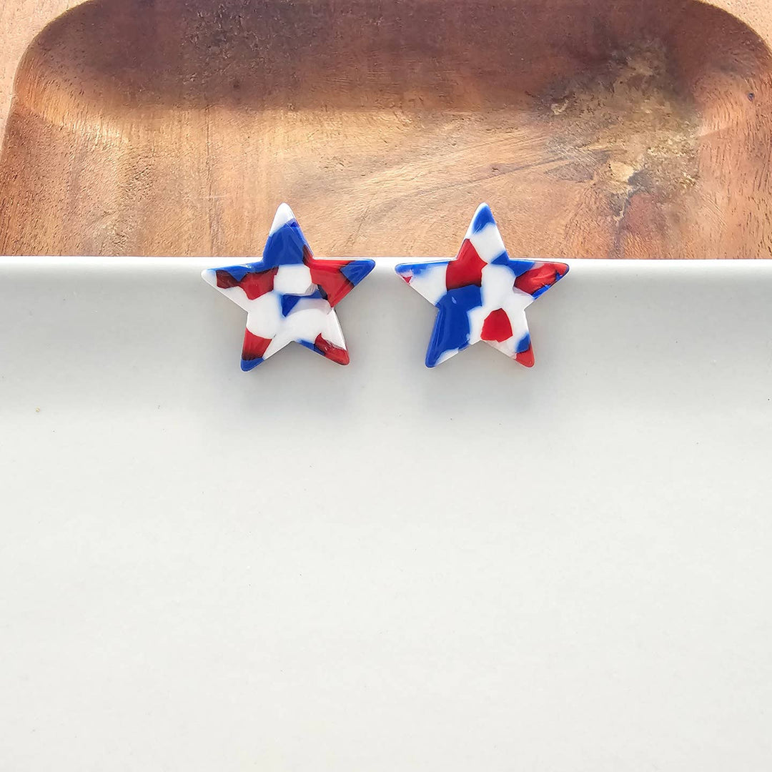 LIBERTY STAR POST EARRINGS