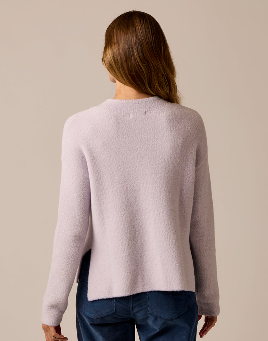 OLIVIA DARK DAWN BIRDSEYE PLUSH SWEATER
