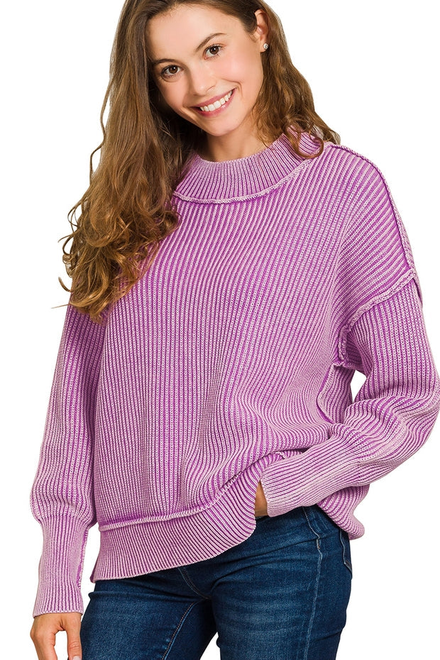 VIOLET RELAXED RIB SWEATER

