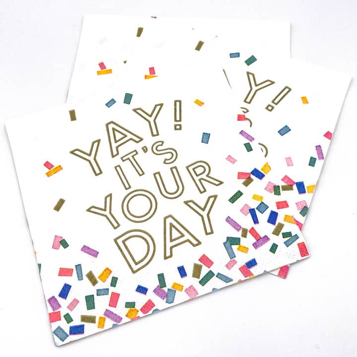 YAY IT'S YOUR DAY COCKTAIL NAPKINS