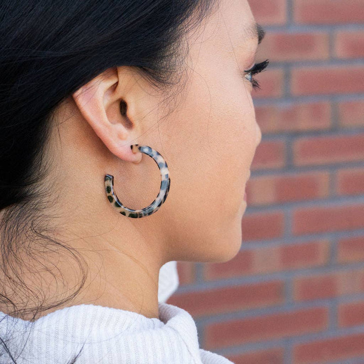 CAMY CHEETAH HOOP EARRINGS