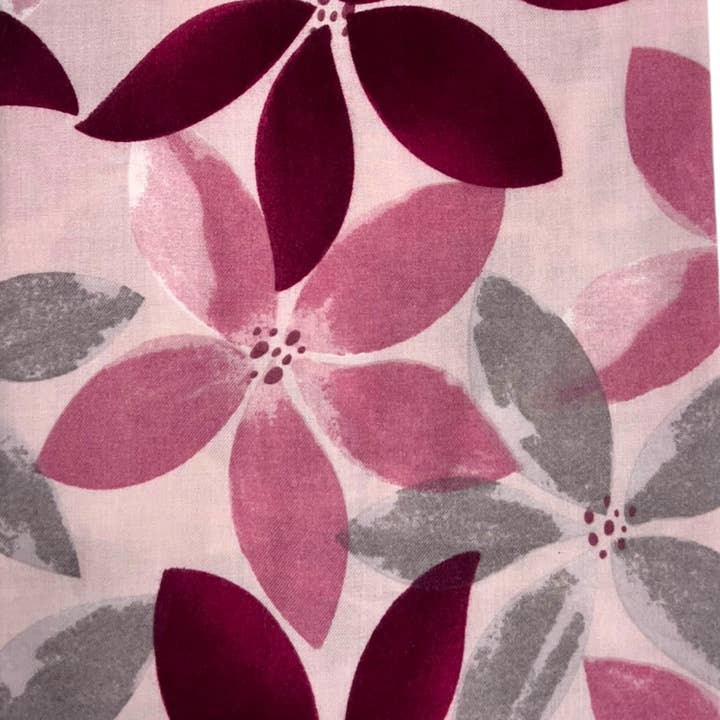 Pink Ash Tree Leaves Print Medium Weight Scarf
