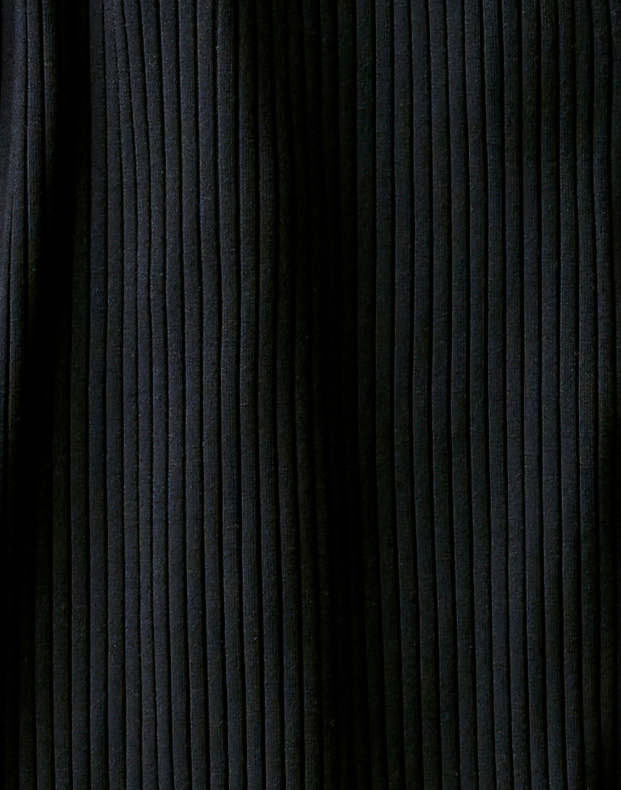 ELODIE BLACK RIB DRESS