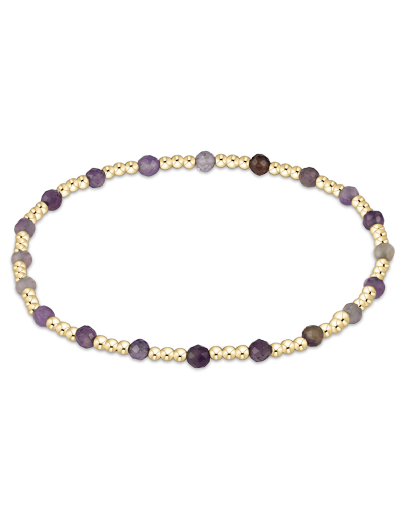 EXTENDS - AMETHYST GEMSTONE SINCERITY 3MM BEAD BRACELET
