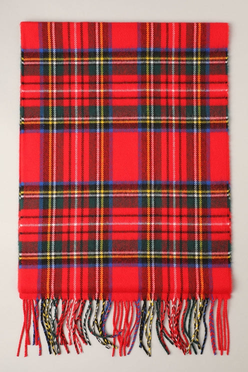 REGAL RED TARTAN PLAID SCARF