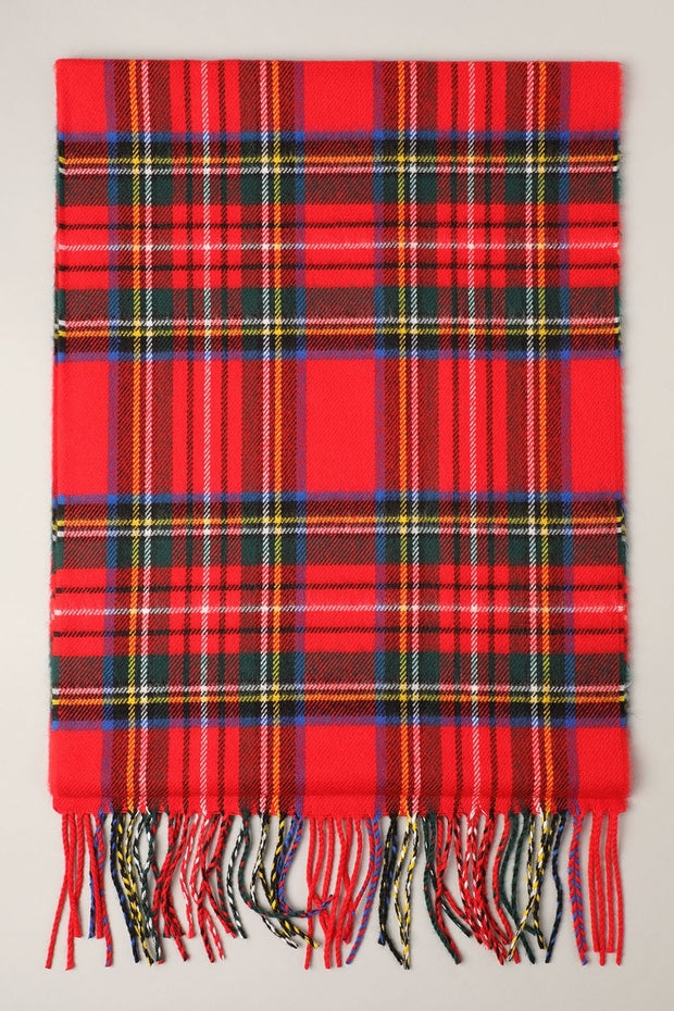 RED TARTAN PLAID COZY SCARF