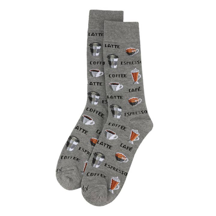 MEN'S COFFEE TIME BAMBOO CREW SOCKS
