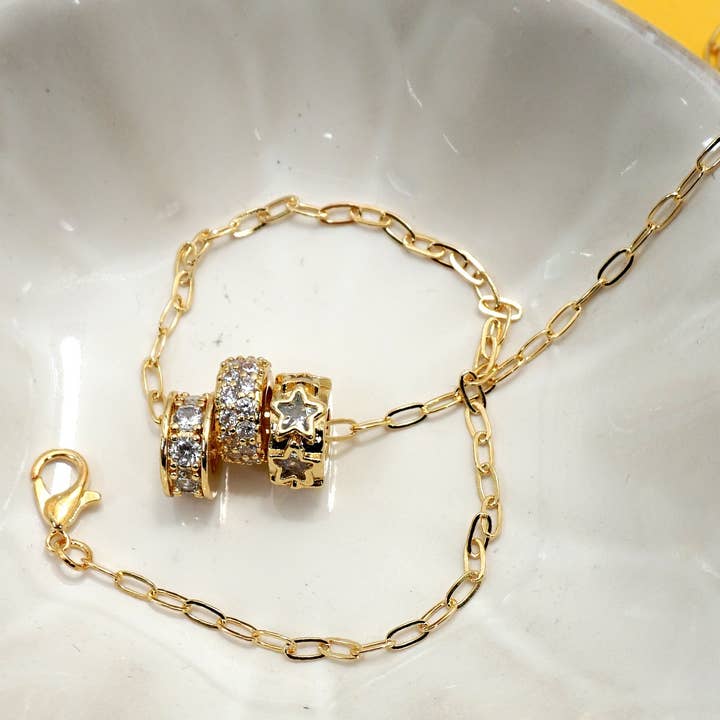 TRIPLE BARREL LINK NECKLACE