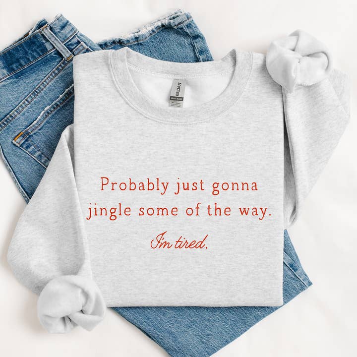 JINGLE SOME OF THE WAY GRAPHIC CREW SWEATSHIRT
