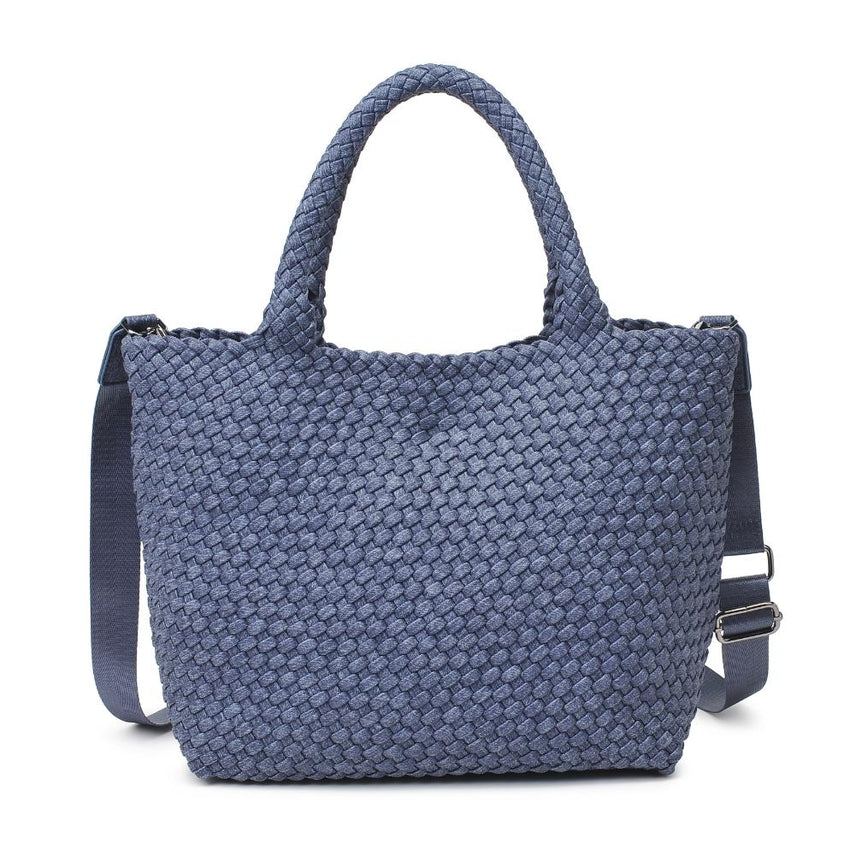 DARK DENIM THE SKY'S THE LIMIT MEDIUM WOVEN TOTE