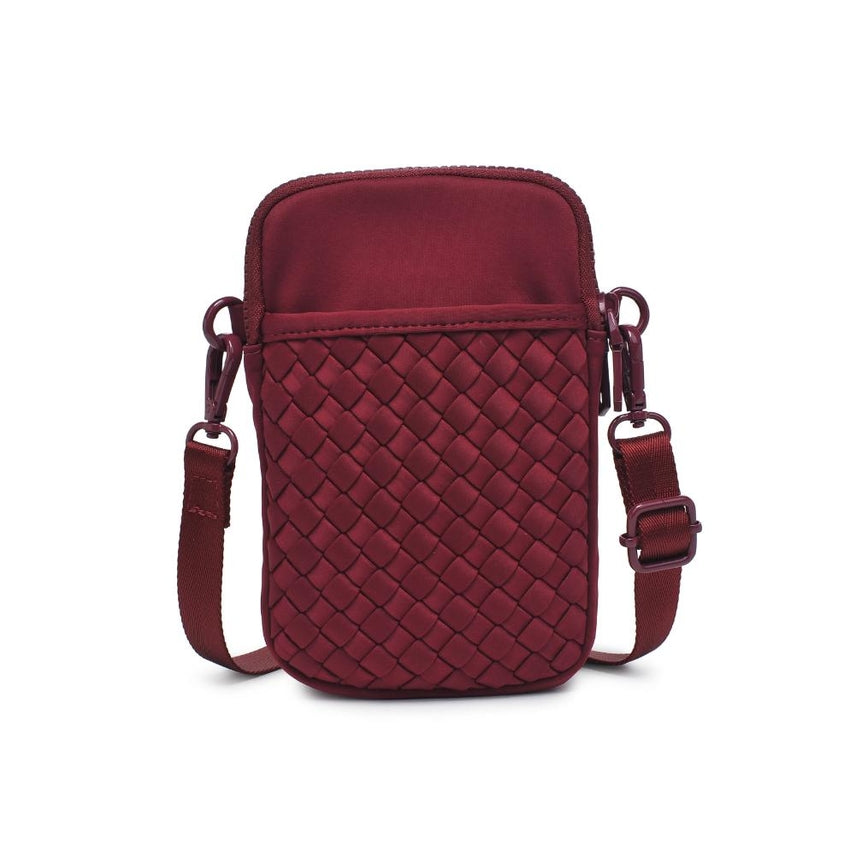 WINE DIVIDE & CONQUER WOVEN CROSSBODY BAG