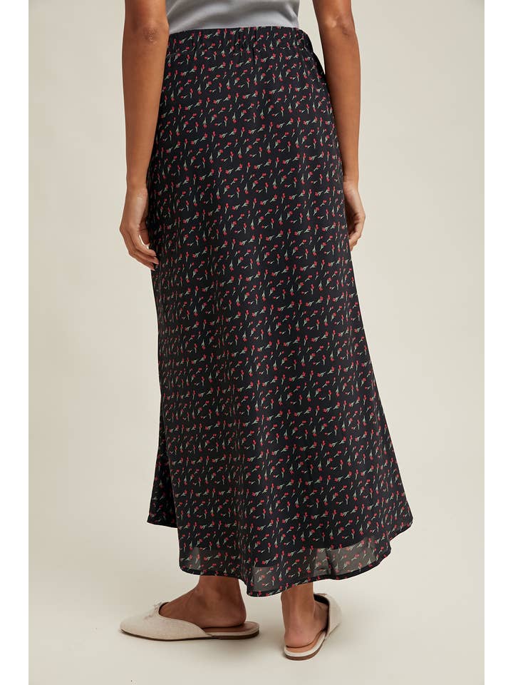 ROSEY FLORAL MIDI SKIRT