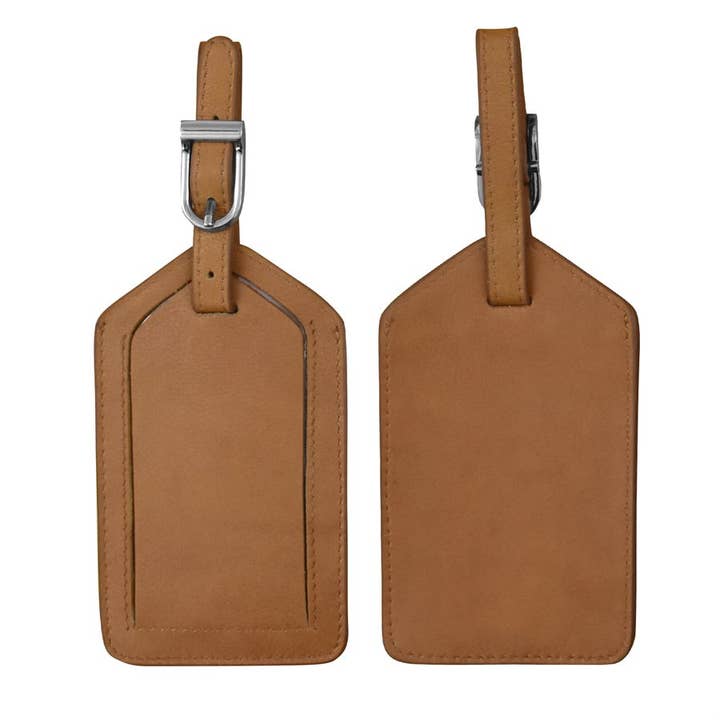 ANTIQUE SADDLE LEATHER LUGGAGE TAG
