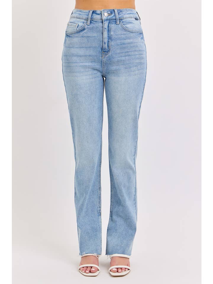 RILEY HIGH RISE STRAIGHT LEG JEANS
