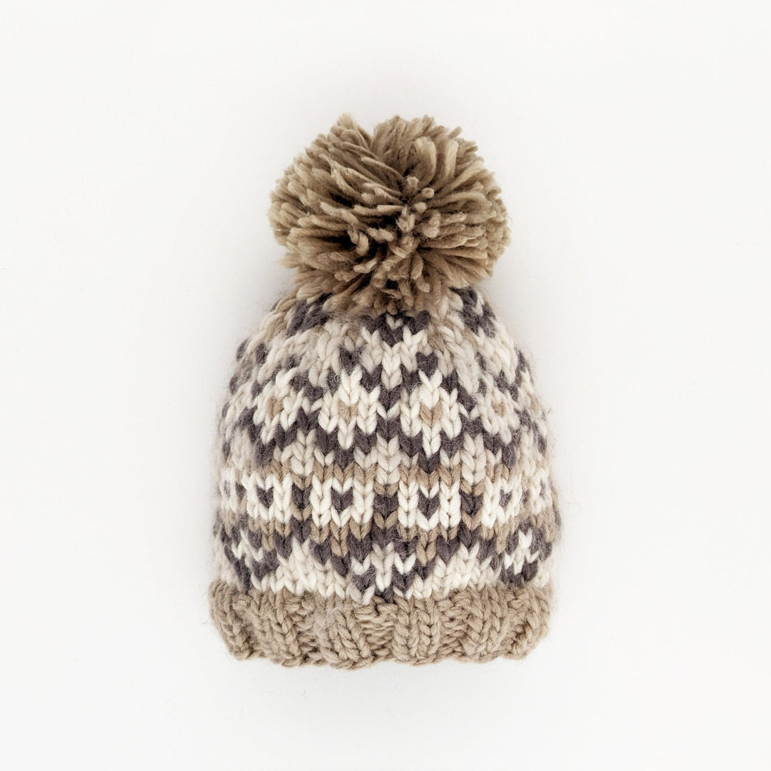 FAIRISLE PEBBLE HAND KNIT BEANIE