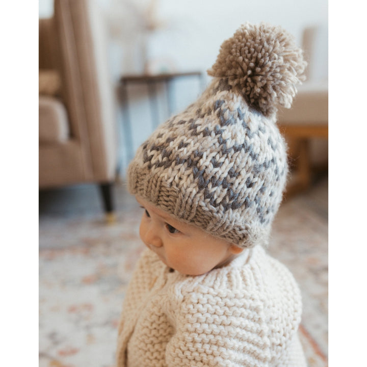 FAIRISLE PEBBLE HAND KNIT BEANIE