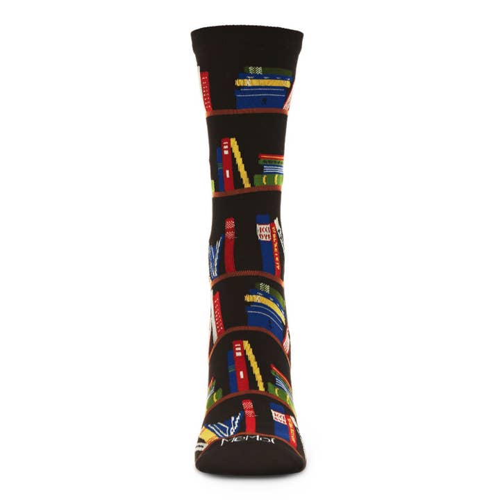 Bookshelf Bamboo Crew Socks
