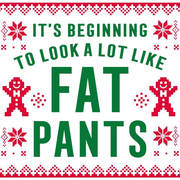 FAT PANTS HOLIDAY COCKTAIL NAPKINS
