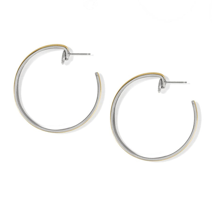 FERRARA ENTRATA MEDIUM GOLD-SILVER HOOP EARRINGS

