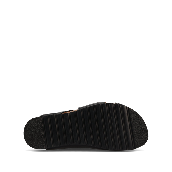 CASITA BLACK LEATHER SANDAL