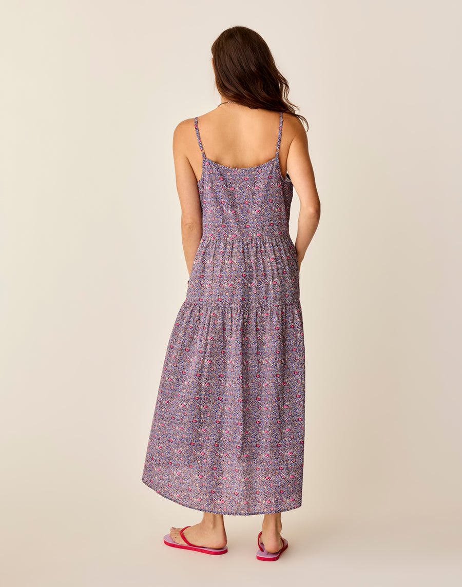 JACEY PINK GARDEN TEXTURED DRESS
