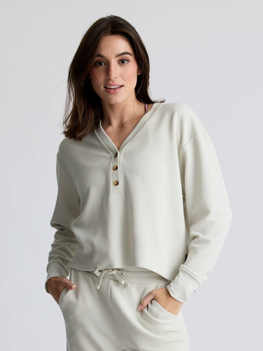 BIRCH WAFFLE LONG SLEEVE HENLEY
