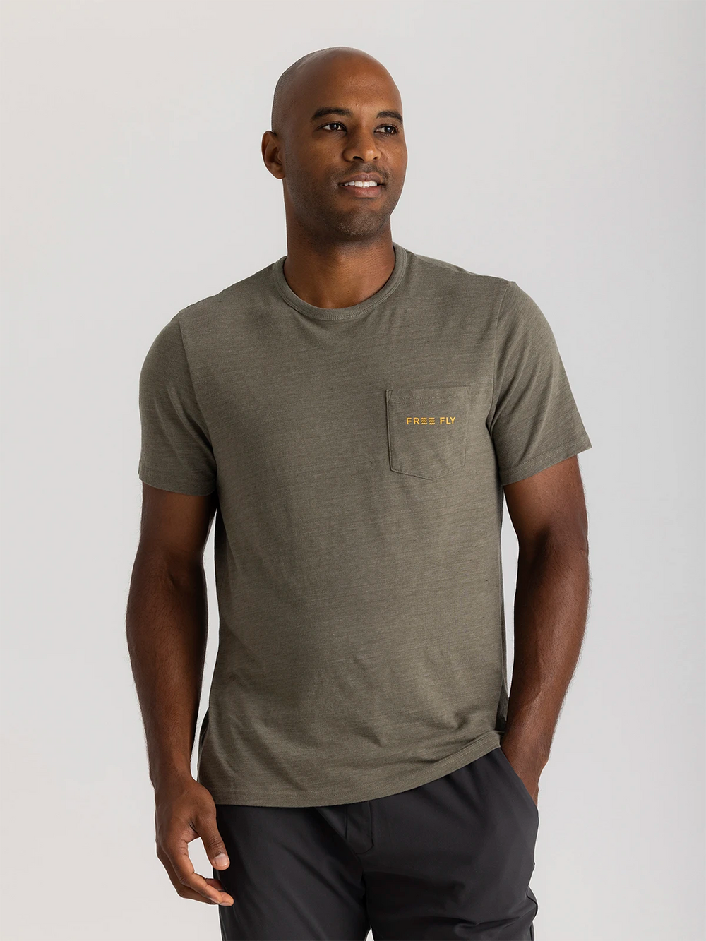 MEN'S DOWNSTREAM HEATHER FATIGUE POCKET TEE
