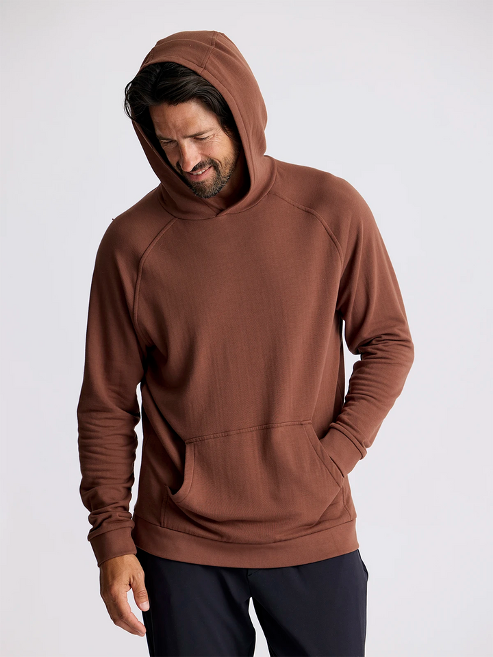 MEN'S CHESTNUT BAMBOO LIGHTWEIGHT FLEECE HOODIE