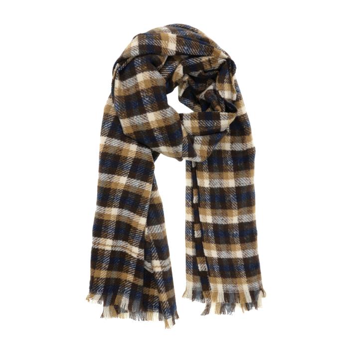 COMFORT & JOY NEUTRAL PLAID SCARF
