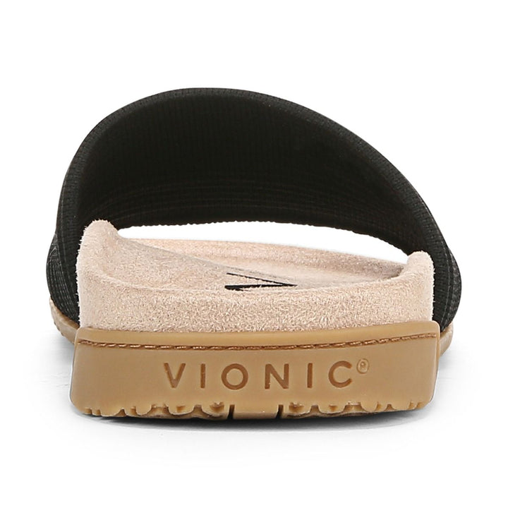 EVIE BLACK KNIT SLIDE SANDAL