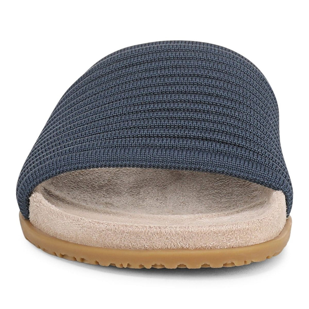EVIE DARK DENIM KNIT SLIDE SANDAL