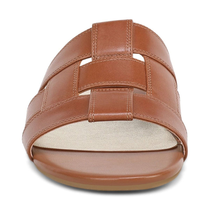GLENDORA TAN SLIDE SANDALS