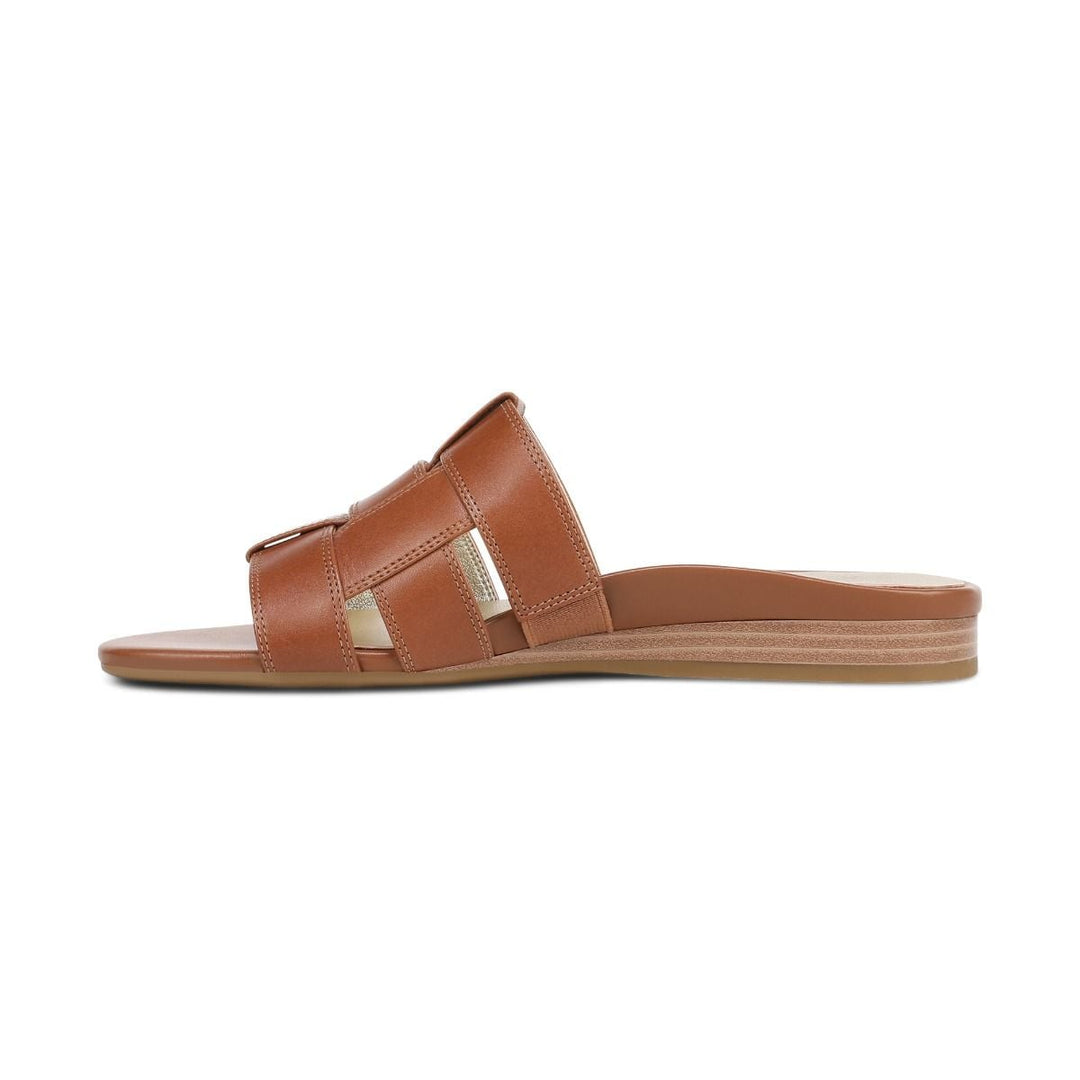 GLENDORA TAN SLIDE SANDALS