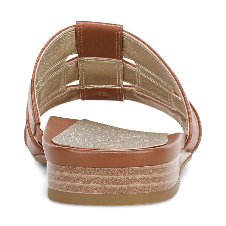 GLENDORA TAN SLIDE SANDALS