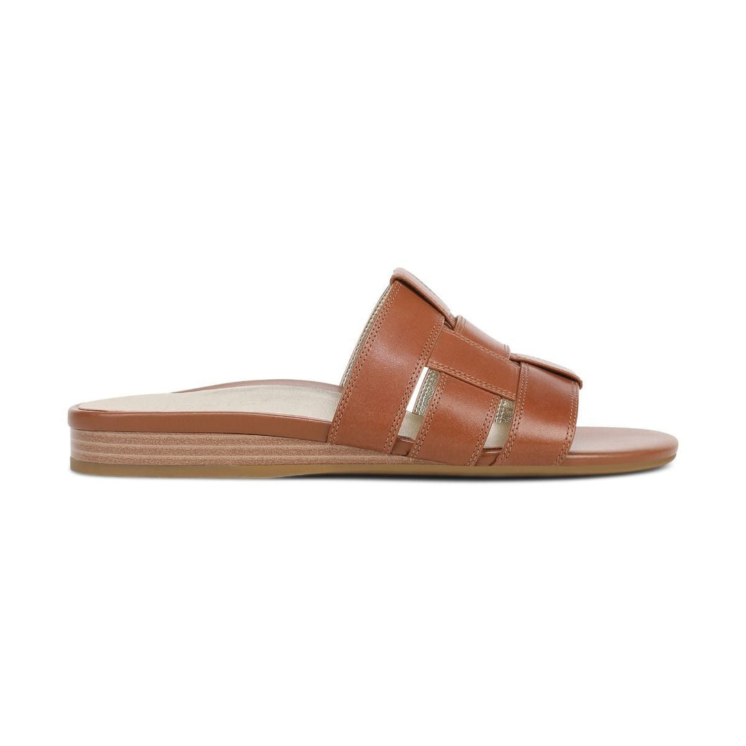 GLENDORA TAN SLIDE SANDALS