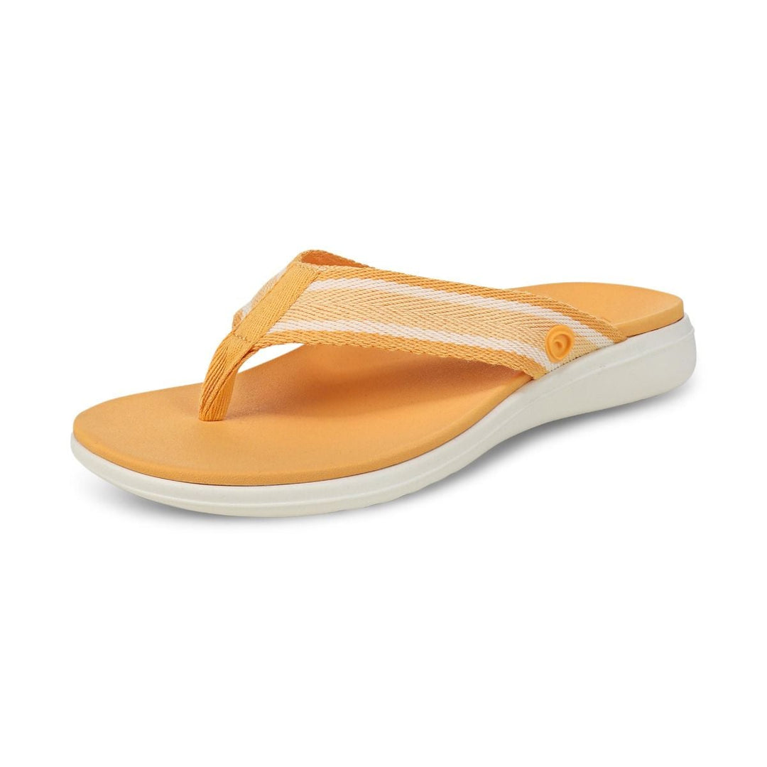INDIGO BEACH AMBER YELLOW TOE POST SANDAL