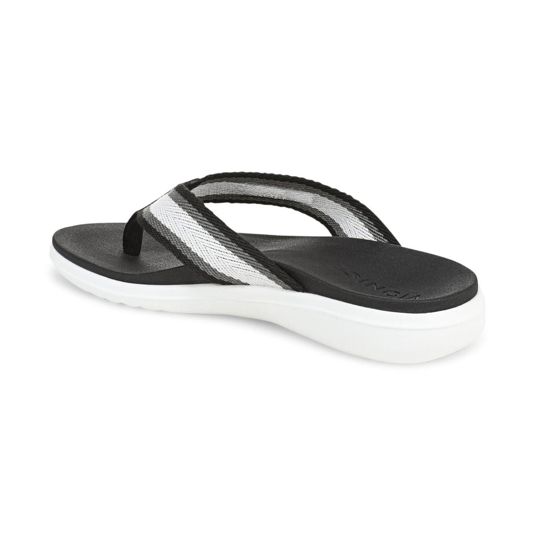 INDIGO BEACH BLACK MULTI TOE POST SANDAL