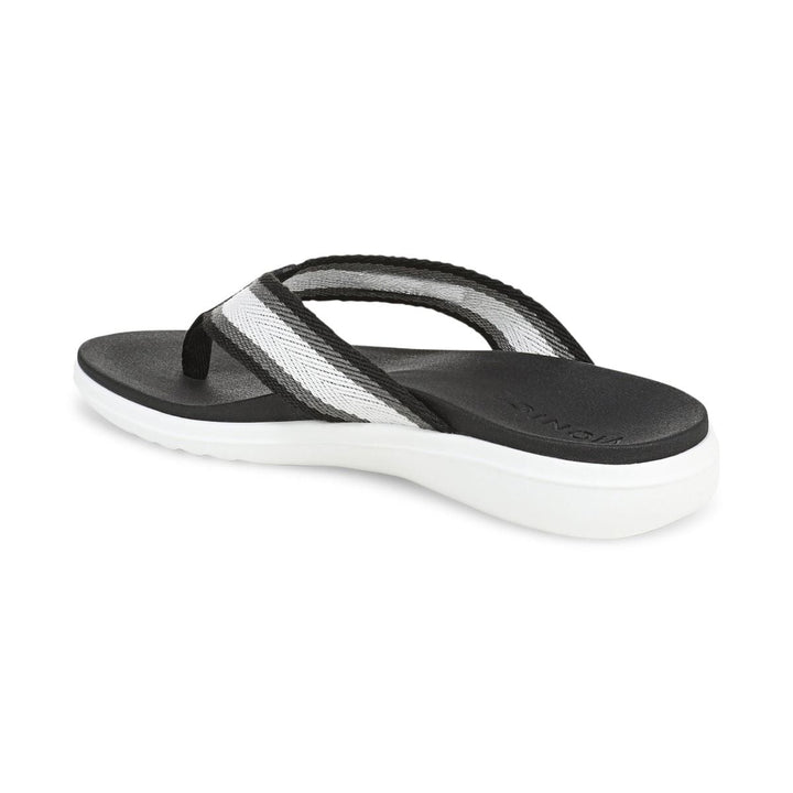 INDIGO BEACH BLACK MULTI TOE POST SANDAL