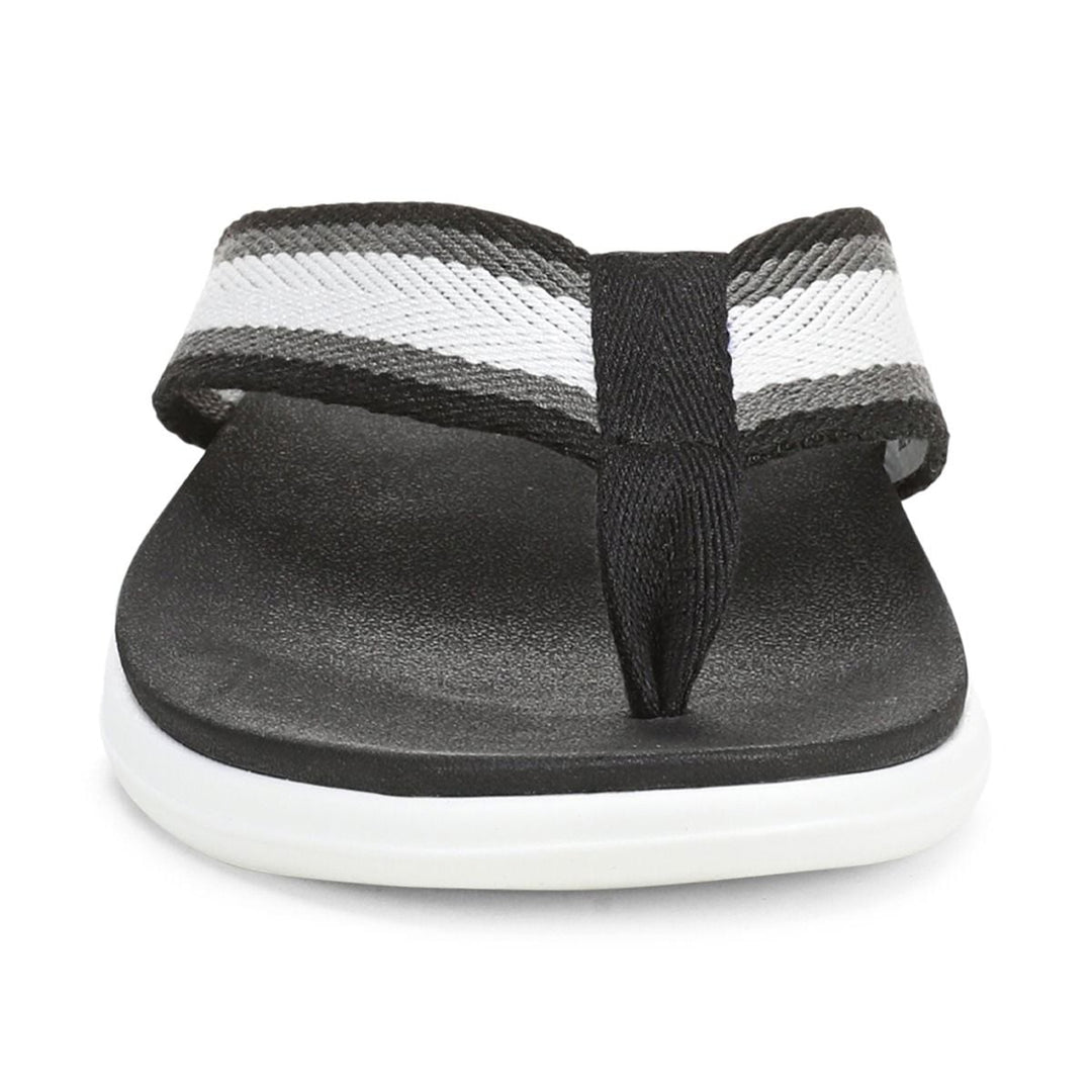 INDIGO BEACH BLACK MULTI TOE POST SANDAL