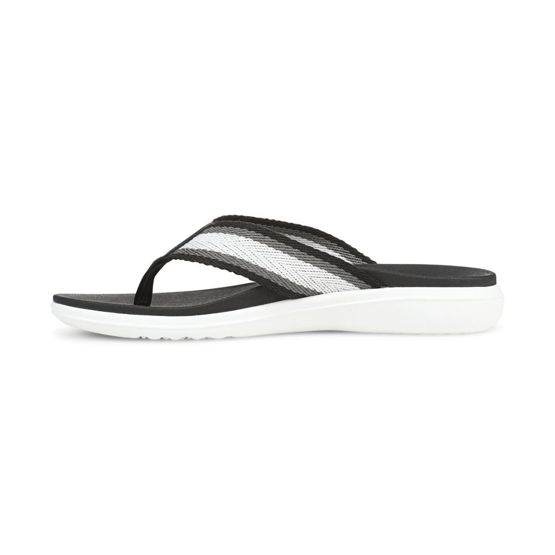INDIGO BEACH BLACK MULTI TOE POST SANDAL