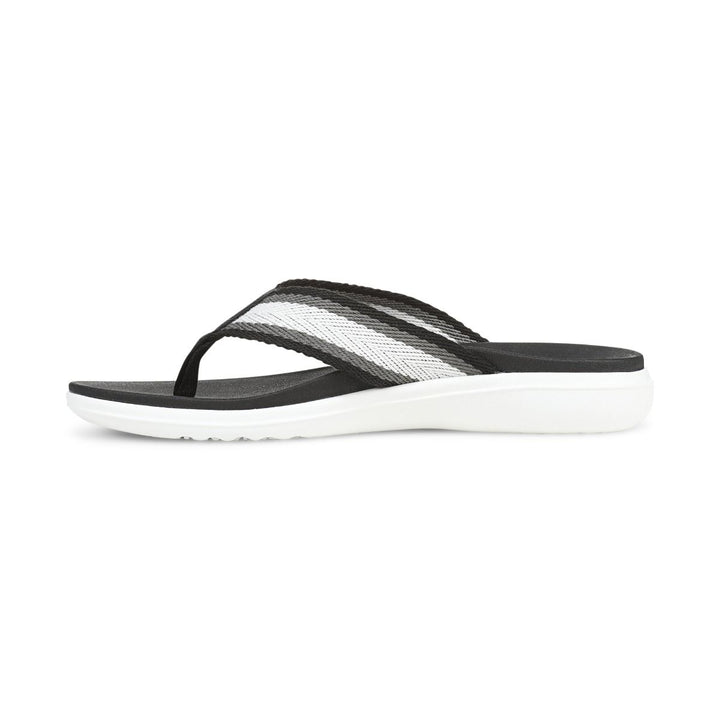 INDIGO BEACH BLACK MULTI TOE POST SANDAL