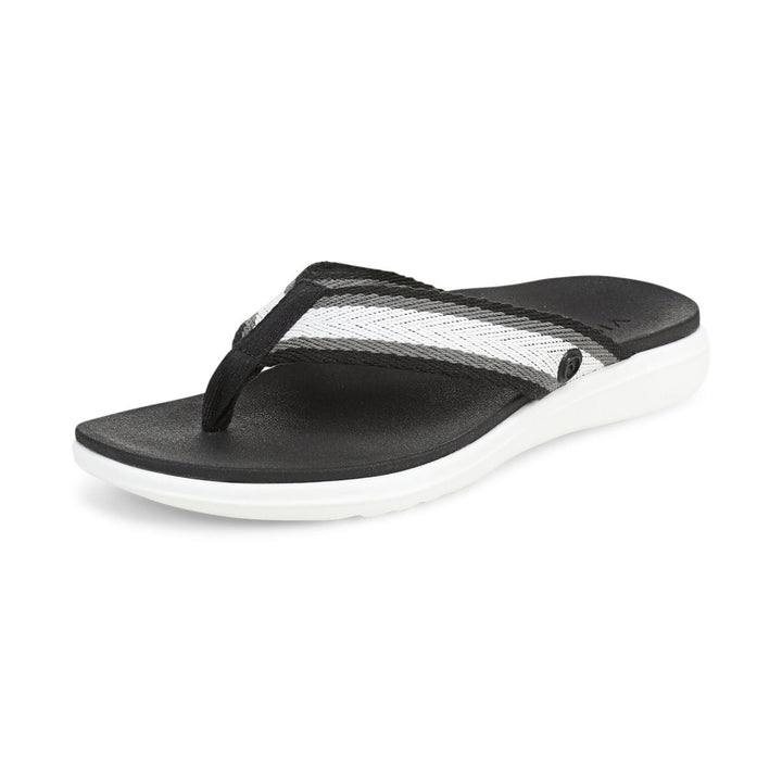 INDIGO BEACH BLACK MULTI TOE POST SANDAL
