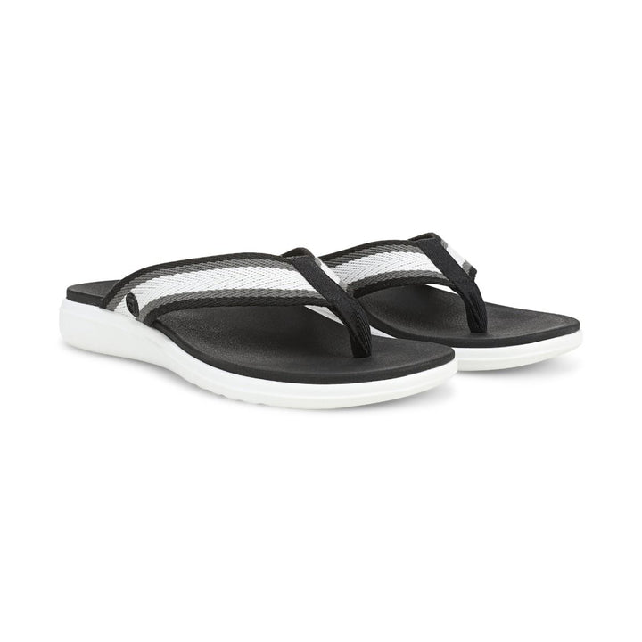 INDIGO BEACH BLACK MULTI TOE POST SANDAL
