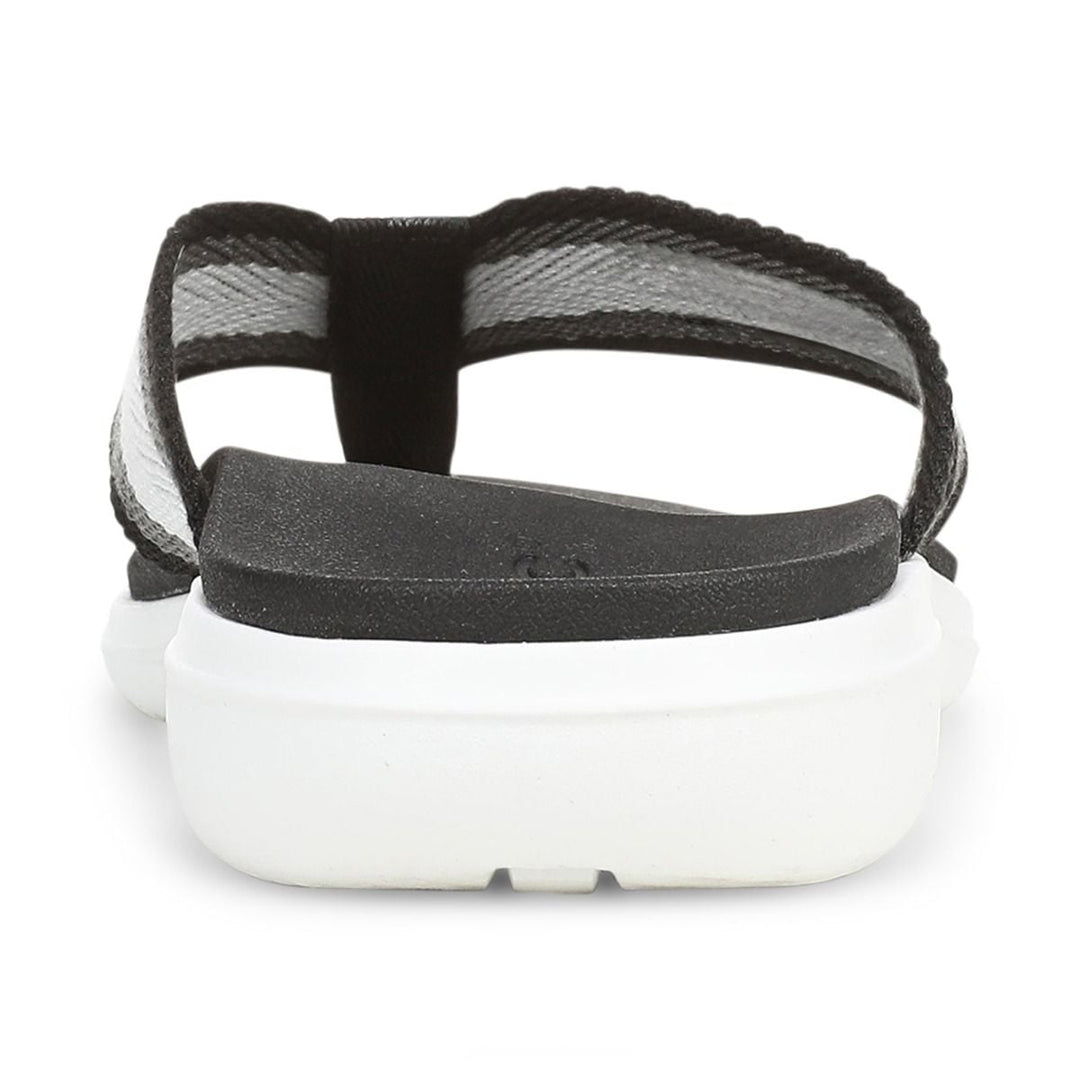 INDIGO BEACH BLACK MULTI TOE POST SANDAL
