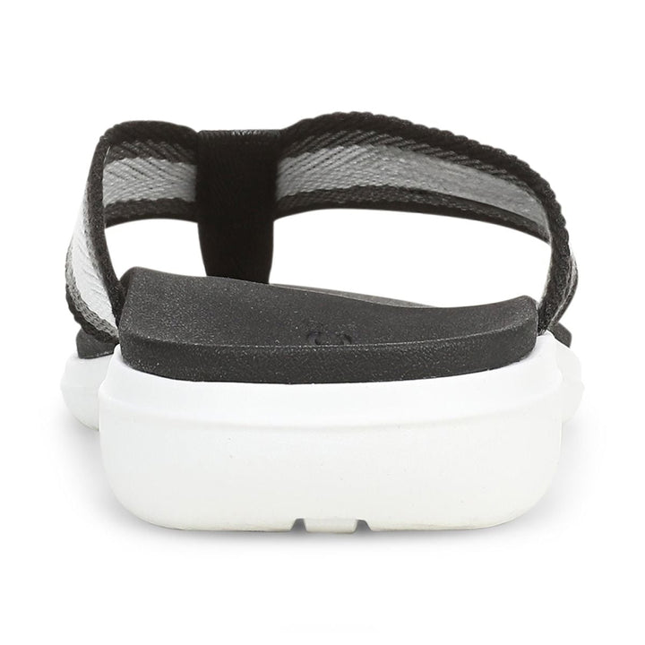 INDIGO BEACH BLACK MULTI TOE POST SANDAL